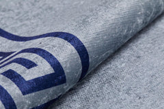 Digital Print Area Rug - Navy Frame Stylish Non Slip High Quality Carpet