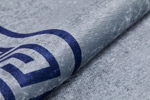 Digital Print Area Rug - Navy Frame Stylish Non Slip High Quality Carpet