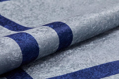 Navy Frame Area Rug – Digital Print Rug | Non Slip, Antibacterial & Washable Carpet