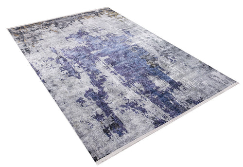 Modern Area Rug | Blue Digital Print Carpet - Non Slip, Antibacterial Floor Mat