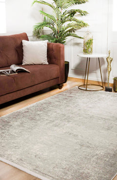 Modern Area Rug | Beige Digital Print Rug - Non Slip, Antibacterial, Washable Carpet