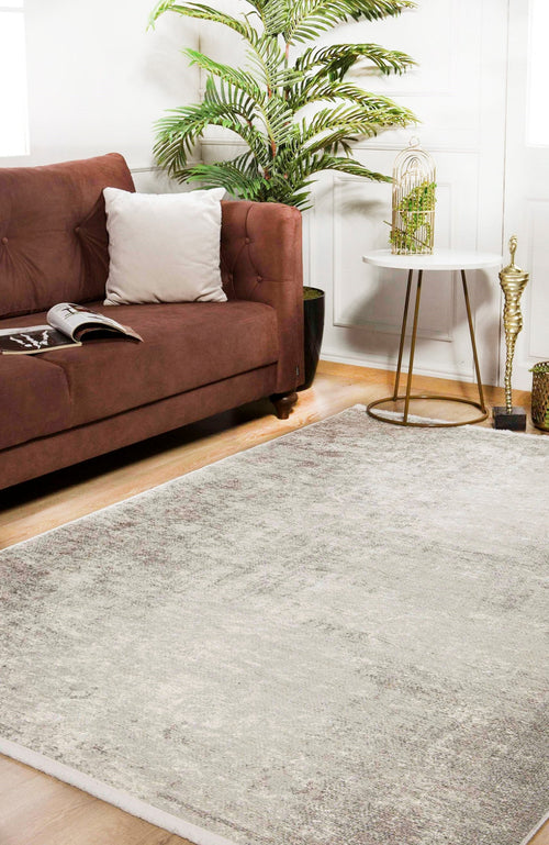 Modern Area Rug | Beige Digital Print Rug - Non Slip, Antibacterial, Washable Carpet