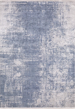 Modern Digital Area Rug - Blue Non Slip Carpet with Antibacterial Benefits