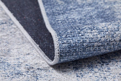 Modern Digital Area Rug - Blue Non Slip Carpet with Antibacterial Benefits