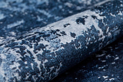 Modern Digital Area Rug – Blue Non Slip Antibacterial Carpet for Living Room