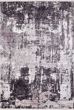 Modern Area Rug – Grey Digital Print Rug | Non Slip Washable Living Room Carpet