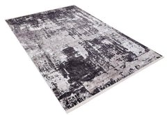 Modern Area Rug – Grey Digital Print Rug | Non Slip Washable Living Room Carpet