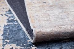 Modern Area Rug – Blue Digital Print Non Slip Antibacterial Carpet for Living Room