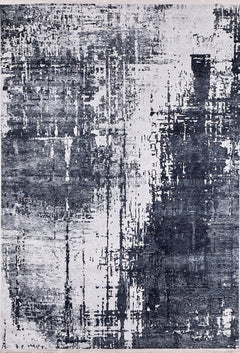 Modern Area Rug | Anthracite Digital Print Carpet - Non Slip, Washable & Antibacterial