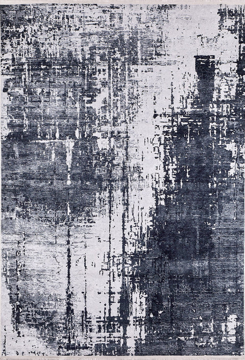 Modern Area Rug | Anthracite Digital Print Carpet - Non Slip, Washable & Antibacterial