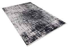 Modern Digital Area Rug – Grey Non Slip Antibacterial Carpet for Living Room