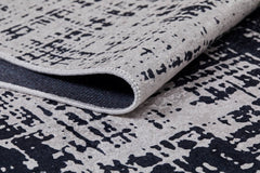 Modern Digital Area Rug – Grey Non Slip Antibacterial Carpet for Living Room