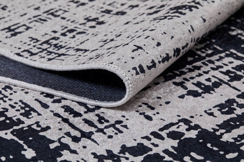 Modern Digital Area Rug – Grey Non Slip Antibacterial Carpet for Living Room