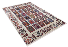 Patchwork Area Rug – Digital Print Beige Carpet with Non Slip, Antibacterial Features