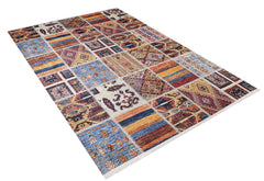 Orange Patchwork Area Rug - Digital Print, Non Slip, Antibacterial Carpet