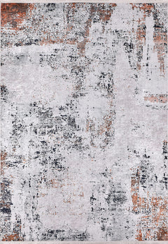 Modern Digital Print Rug - Grey Area Rug with Non Slip, Antibacterial Design