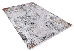 Modern Digital Print Rug - Grey Area Rug with Non Slip, Antibacterial Design