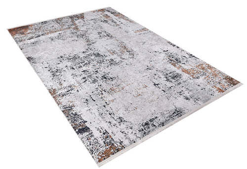 Modern Digital Print Rug - Grey Area Rug with Non Slip, Antibacterial Design