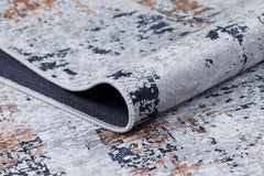 Modern Digital Print Rug - Grey Area Rug with Non Slip, Antibacterial Design