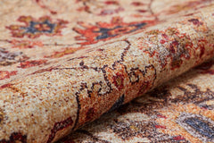 Digital Print Area Rug - Burgundy Classic Non Slip Washable Carpet