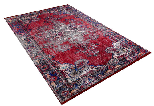 Red Vintage Area Rug – Digital Print Rug | Antibacterial, Non Slip Carpet