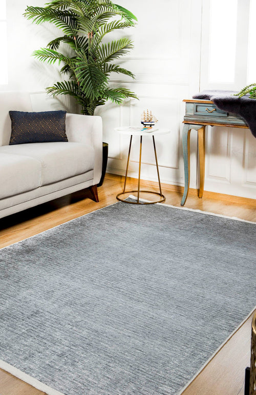 Modern Area Rug – Grey Digital Print Rug | Non Slip, Antibacterial Carpet