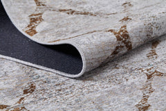 Beige Geometric Area Rug | Stylish Digital Print Carpet, Washable & Allergy Friendly Floor Mat