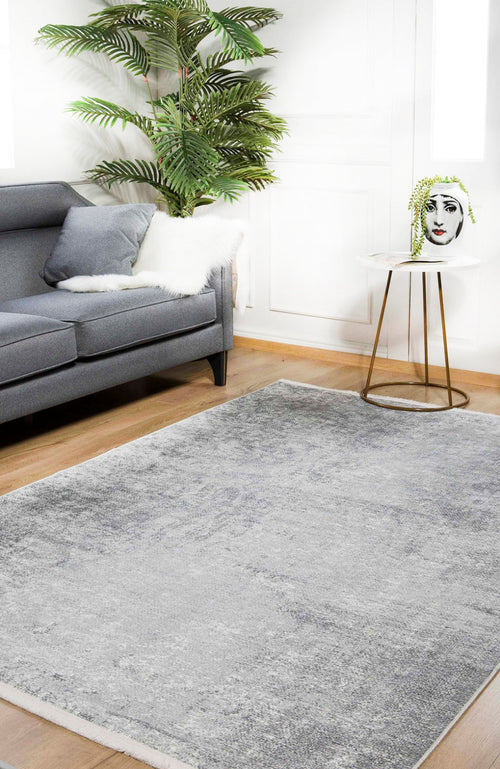 Sayanogorsk Grey Modern Digital Print Area Rug