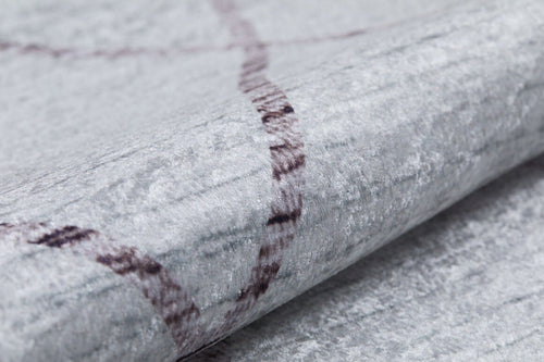 Beige Geometric Area Rug - Digital Print Rug, Non Slip & Washable Floor Carpet