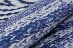 Blue Geometric Area Rug - Digital Print, Non Slip, Hypoallergenic Carpet