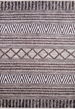 Geometric Area Rug – Brown Digital Print Rug | Non Slip, Antibacterial Carpet