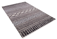 Geometric Area Rug – Brown Digital Print Rug | Non Slip, Antibacterial Carpet