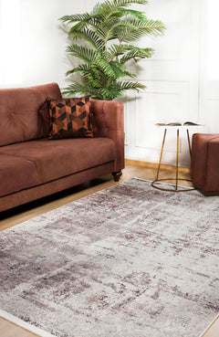 Kostroma Cream Modern Digital Print Area Rug