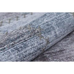 Grey Patchwork Rug | Antibacterial Non Slip Area Rug - Digital Print Carpet