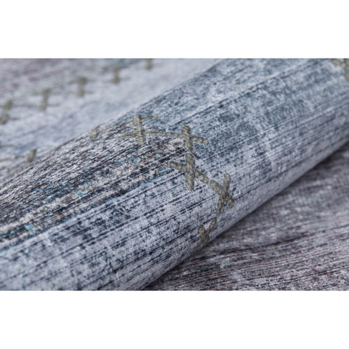 Grey Patchwork Rug | Antibacterial Non Slip Area Rug - Digital Print Carpet