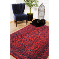 Red Area Rug - Classic Digital Print Carpet | Non Slip, Antibacterial, Washable Floor Covering