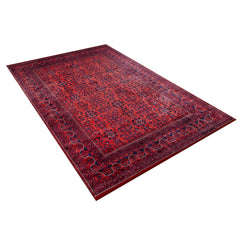 Red Area Rug - Classic Digital Print Carpet | Non Slip, Antibacterial, Washable Floor Covering