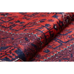 Red Area Rug - Classic Digital Print Carpet | Non Slip, Antibacterial, Washable Floor Covering