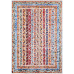 Orange Geometric Area Rug – Non Slip Digital Print Carpet for Living Room