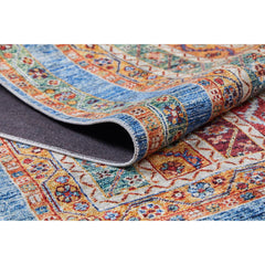 Orange Geometric Area Rug – Non Slip Digital Print Carpet for Living Room