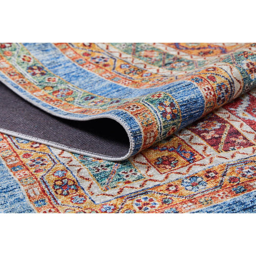 Orange Geometric Area Rug – Non Slip Digital Print Carpet for Living Room