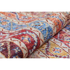 Orange Geometric Area Rug – Non Slip Digital Print Carpet for Living Room