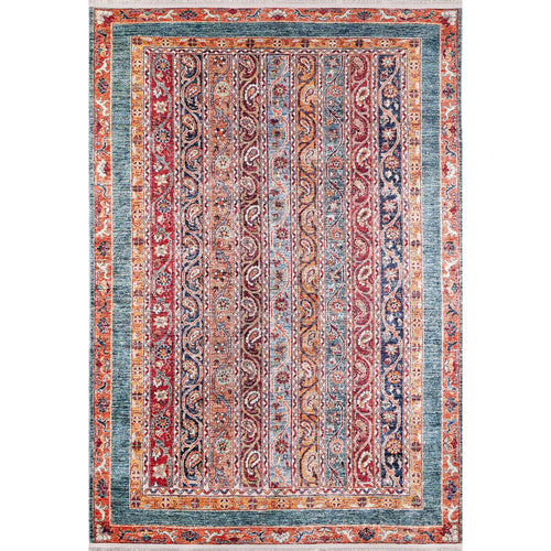 Digital Print Area Rug - Classic Orange Floor Carpet | Non Slip, Antibacterial