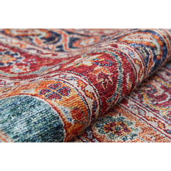 Digital Print Area Rug - Classic Orange Floor Carpet | Non Slip, Antibacterial