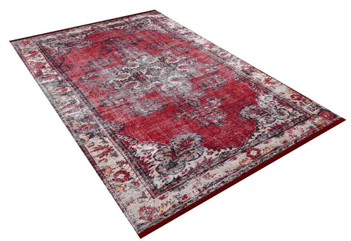 Borovici Red Vintage Digital Print Area Rug