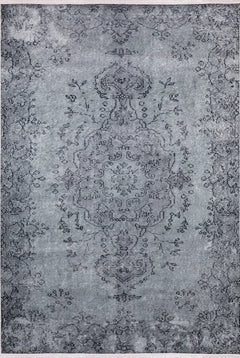 Digital Print Area Rug – Grey Classic Style Carpet With Non Slip, Antibacterial Features