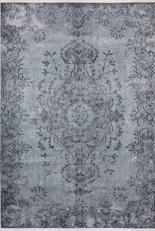 Digital Print Area Rug – Grey Classic Style Carpet With Non Slip, Antibacterial Features