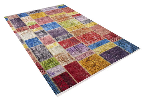 Patchwork Area Rug – Multicolor Digital Print Carpet | Non Slip, Antibacterial Floor Covering