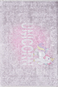 Kids Pink Rug – Digital Print Figured Area Rug | Non Slip, Antibacterial Carpet