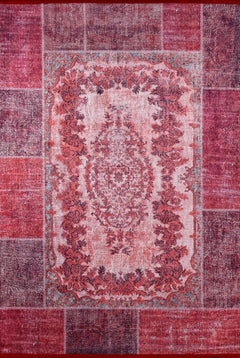 Red Area Rug - Classic Digital Print Rug | Antibacterial Non Slip Carpet